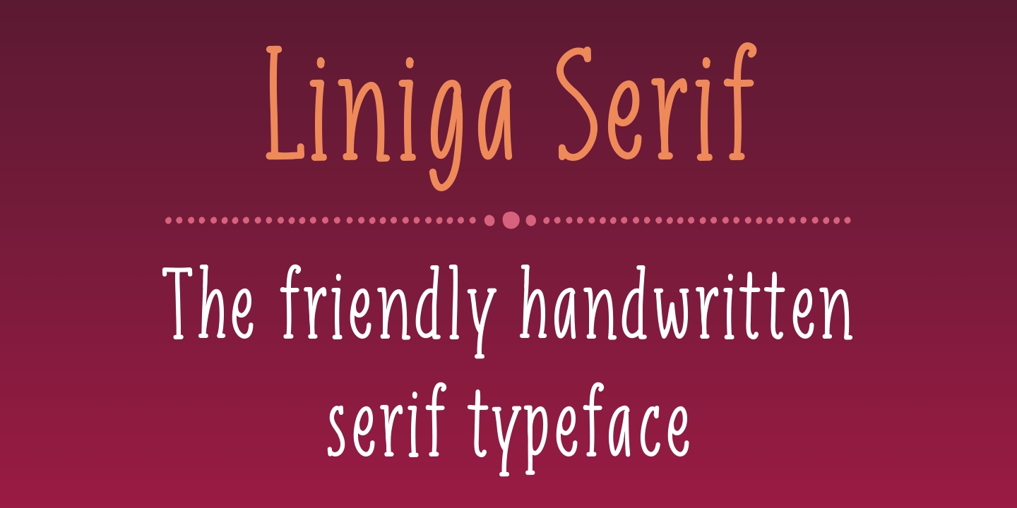 Пример шрифта Liniga Serif